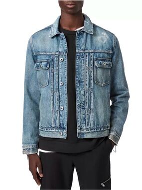AllSaints Dunmore Light Blue Denim Jacket